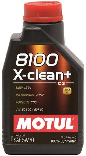 Motul 8100 X-Clean+ 5W30 Synthetic Engine Oil 1L 106376 For BMW 3 Series