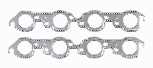 Mr Gasket 7407G Aluminum Exhaust Gasket For BBC Round Port 1.92 Pair