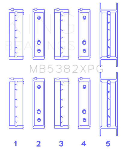 King Engine Bearings Tri-Metal Main Bearing Set for 90-19 Saab 9-2X/Subaru Baja