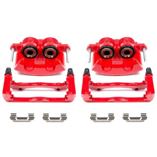 PowerStop Powder Coated Red Brake Calipers Pair Pontiac Firebird Camaro