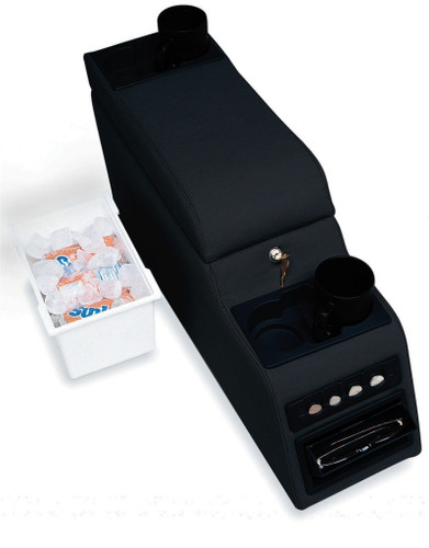 Rampage Locking Console 31515 Black Denim for Jeep CJ5 CJ7 Wrangler YJ 1976-1995