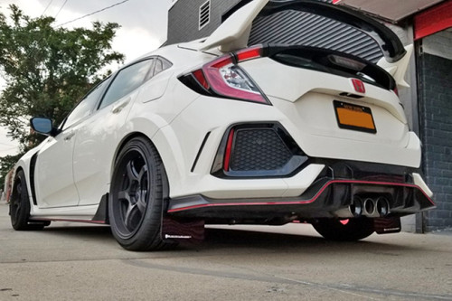 Rally Armor UR Red Mud Flap With Black Logo 2017-2022 Honda Civic Type R