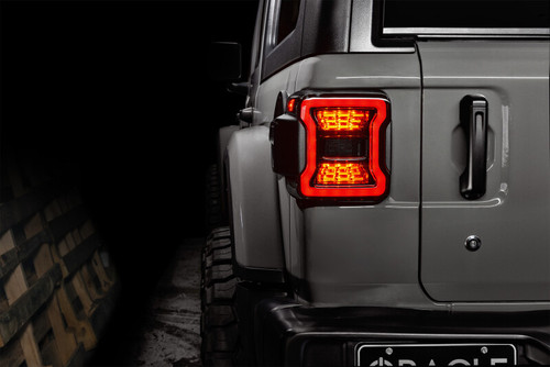 Oracle LED Tail Lights for Jeep Wrangler JL 2019-2021 - Blacked-Out Design