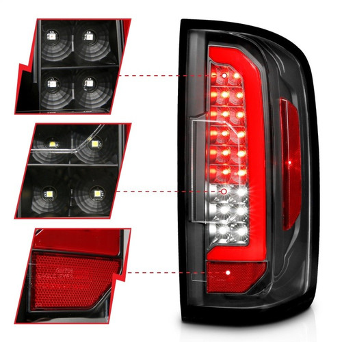 ANZO LED Tail Lights Red Lightbar Black Housing Chevrolet Colorado 2015-2021