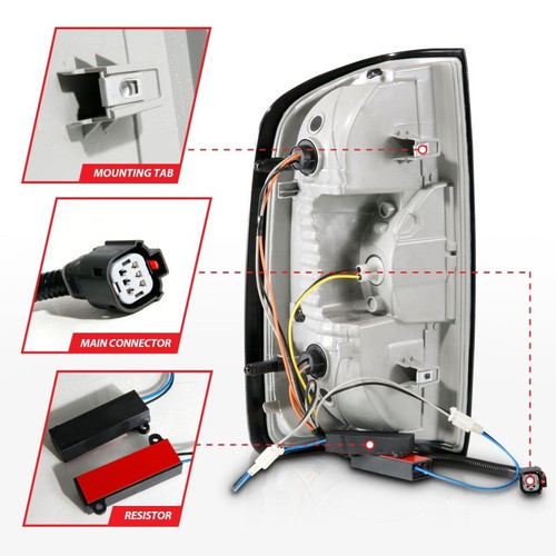 ANZO LED Tail Lights Red Lightbar Black Housing Chevrolet Colorado 2015-2021