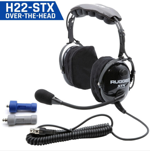 Rugged Radios Ultimate Over-The-Head Stereo Headset for Offroad Intercoms