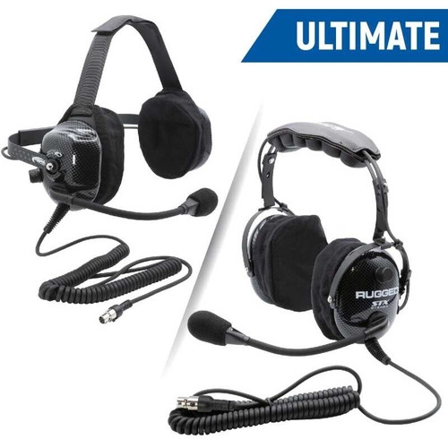 Rugged Radios Ultimate Over-The-Head Stereo Headset for Offroad Intercoms