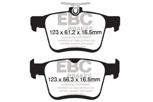 EBC Yellowstuff Rear Brake Pads for VW Golf 2015, Audi A3 2014+ Models