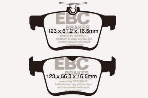 EBC Yellowstuff Rear Brake Pads for VW Golf 2015, Audi A3 2014+ Models