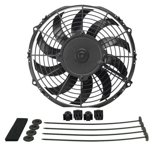 Derale 10in High Output Electric Cooling Fan Puller 802 CFM w/ Install Kit