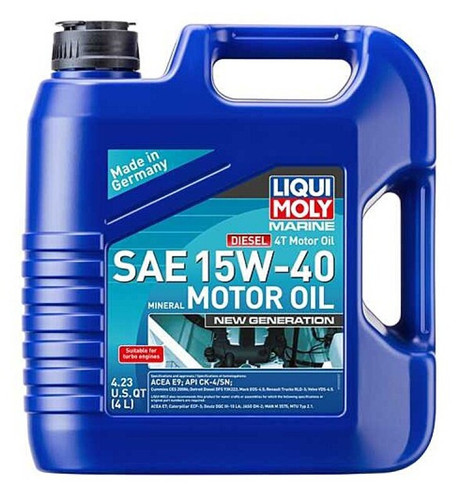 Liqui Moly 4L Marine 4T New Generation Motor Oil SAE 15W40 Powersports