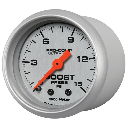 AutoMeter Ultra-Lite 52mm Mechanical Boost Gauge 0-15 PSI Automotive