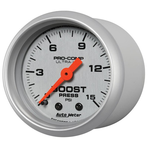 AutoMeter Ultra-Lite 52mm Mechanical Boost Gauge 0-15 PSI Automotive