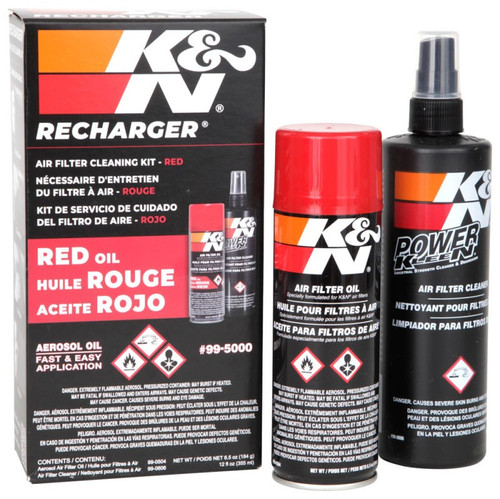 K&N Engineering Aerosol Oil Recharger Kit 99-5000 for Air Filter Maintenance