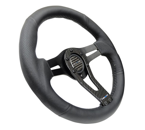 NRG 320mm Reinforced Steering Wheel Carbon Center Spoke Automotive