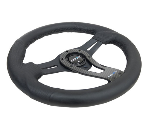 NRG 320mm Reinforced Steering Wheel Carbon Center Spoke Automotive