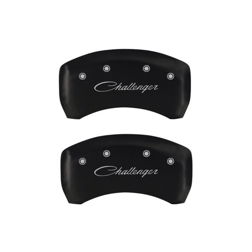 MGP Red Brake Caliper Covers For Dodge Challenger 2011-2023 Set Of 4 Logo