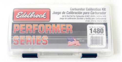 Edelbrock Performer Carb Calibration Kit Metering Rods Jets Springs Case