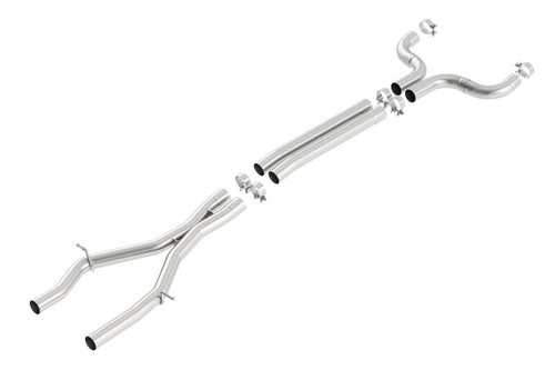Borla Stainless Steel X Pipe with Mid Pipes for 16-24 Chevrolet Camaro SS LT1 V8