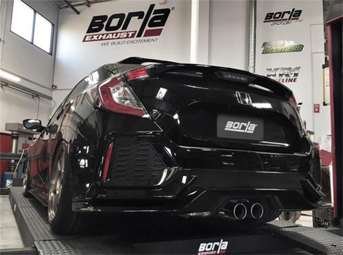 BORLA S-Type Cat-Back Exhaust System 2.25in Dual Tip For Honda Civic Sport 17-21