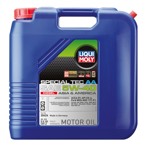LIQUI MOLY Special Tec AA 5W40 Diesel Engine Oil 20424 Fits Ford F-250