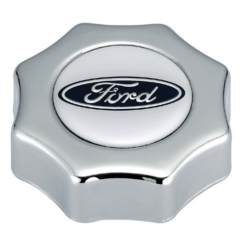 Aluminum Oil Fill Cap Screw On For Ford Oval Logo Polished for Ford Engines