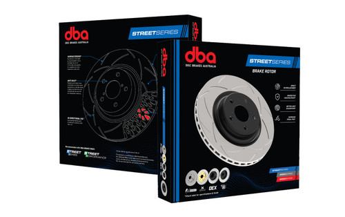 DBA T2 Slotted Front Brake Rotor For Honda Civic Type R FK8 Performance