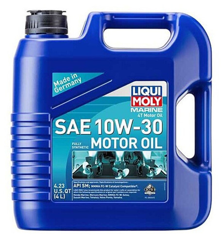LIQUI MOLY 20522 Marine 4T 10W30 Engine Oil Fully Synthetic 4L Outboard Inboard