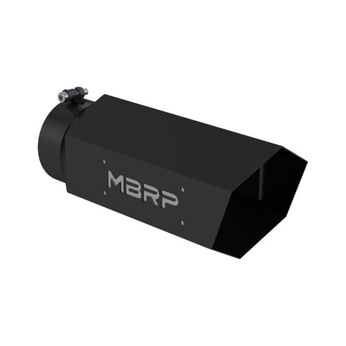 MBRP Hex Exhaust Tip For Universal 5in Inlet 6in Outlet 16in Black T5166BLK