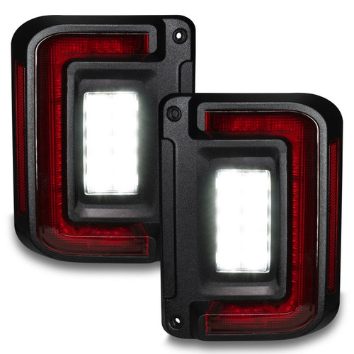 Oracle Flush Mount LED Tail Lights Jeep Wrangler JK 2012-2013 Black Red Pair