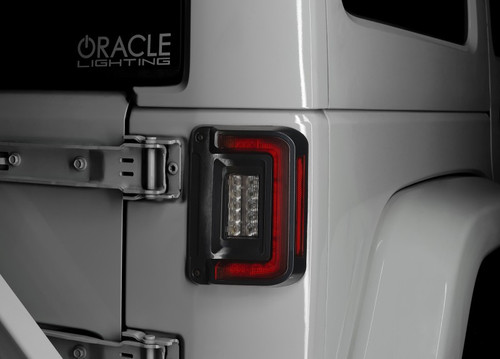 Oracle Flush Mount LED Tail Lights Jeep Wrangler JK 2012-2013 Black Red Pair