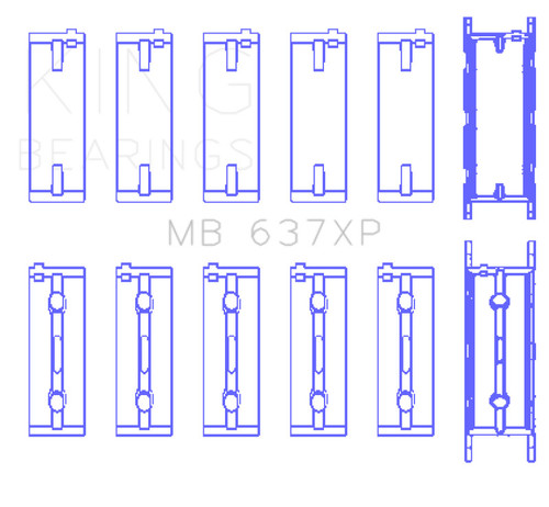 King Engine Bearings BMW S85B50A Crankshaft Main Bearings STD