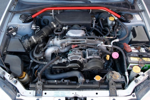 Perrin Performance Red Front Strut Brace Subaru WRX STi Forester 2002-2008