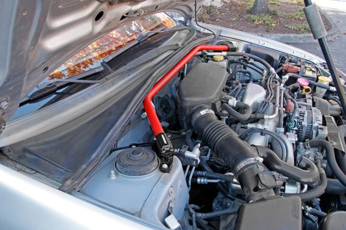 Perrin Performance Red Front Strut Brace Subaru WRX STi Forester 2002-2008