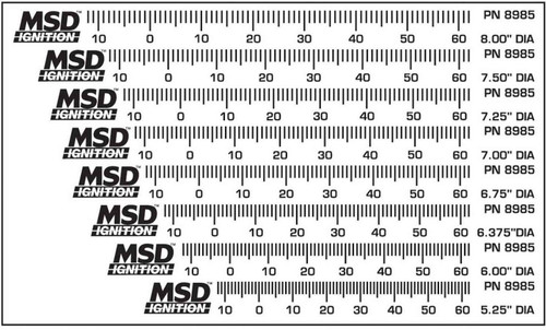 MSD Ignition Balancer Timing Tape Kit Set of 8 for 5.25-8in Harmonic