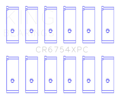 King CR6754XPC Rod Bearing Set For Toyota 2JZGE 2JZGTE 3.0L | pMaxKote STD