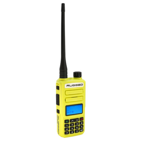 Rugged Radios GMR2 PLUS HV GMRS FRS Handheld Two-Way Radio  Safety Yellow