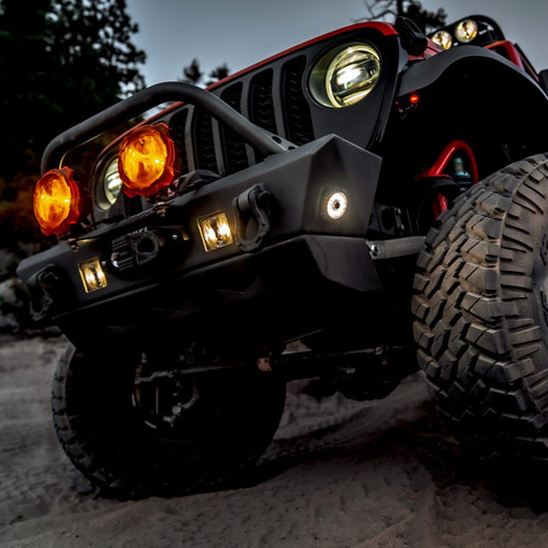 KC HiLiTES Cyclone V2 LED 6-Light Rock Light Kit - Clear 5W Flood Beams
