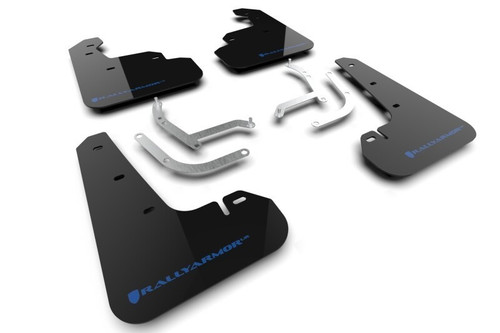 Rally Armor 2024 Subaru Impreza Black UR Mud Flaps with Light Blue Logo