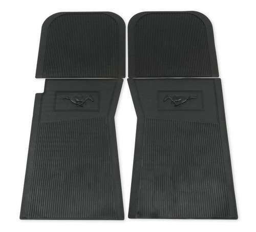 For 65-66 Mustang Pony Floor Mats Black