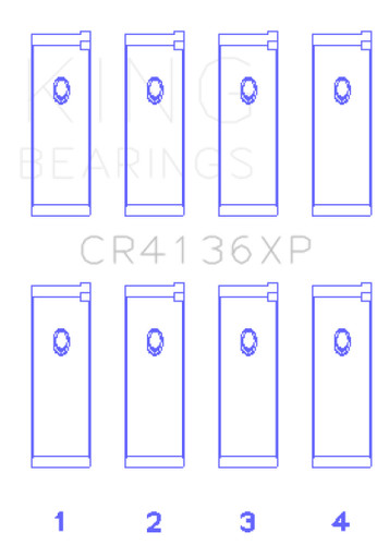 King Engine Bearings For CR4136XPSTDX Rod Bearing Set Nissan SR20DE SR20DET