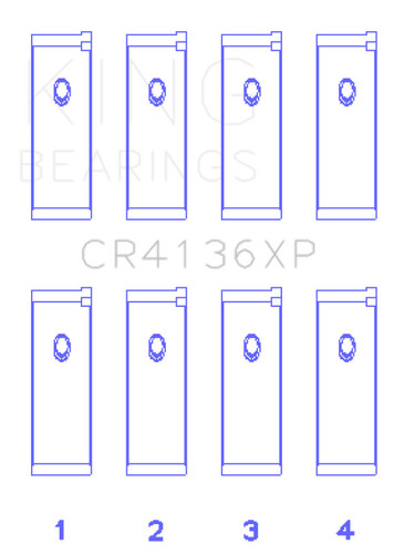 King Engine Bearings For CR4136XPSTDX Rod Bearing Set Nissan SR20DE SR20DET
