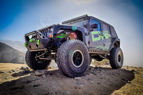 DV8 Offroad Aluminum Inner Fender Front Black for Jeep Wrangler JK 2007-2018