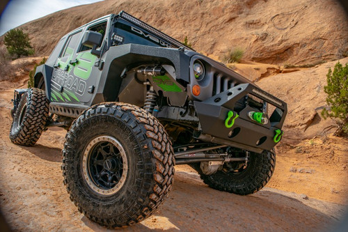 DV8 Offroad Aluminum Inner Fender Front Black for Jeep Wrangler JK 2007-2018