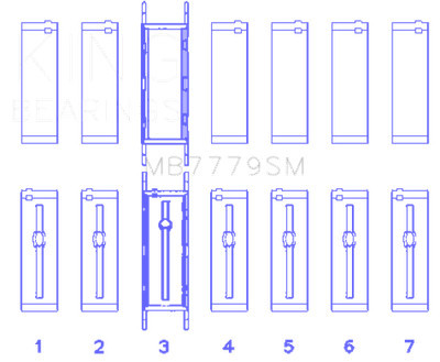 For King BMW B58B30A Main Bearing Set