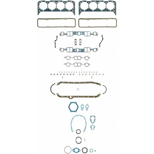 Fel-Pro 260-1045 Full Engine Gasket Set for Small Block Chevy SBC 350 Kit