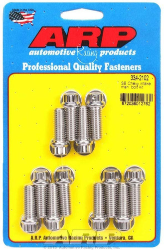 ARP SBC Intake Manifold Bolt Kit 12-Point Polished Stainless