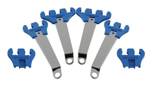 Moroso Universal Spark Plug Wire Loom Kit Valve Cover Mount 7-9mm Blue Clips