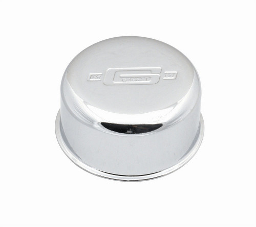 Mr. Gasket Universal Chrome Plain Push-In Breather 3/4 inch Steel Plated Round