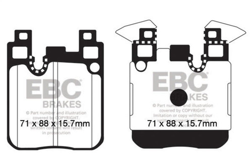 EBC Yellowstuff Rear Brake Pads Set for BMW M3 F80 Street Track High Performance